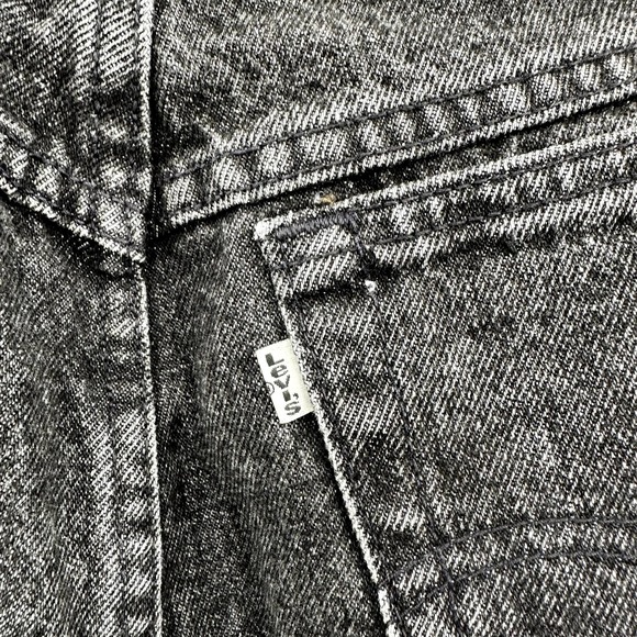 Levi's Vintage 80's 900 Series Tapered Jeans Acid Wash Black Rare Size 10 READ - Picture 6 of 9